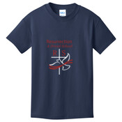 Youth 100% Cotton T Shirt, RES_Red/White