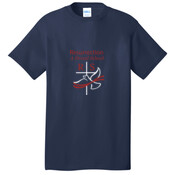 Adult T Shirt Short Sleeve, RES_Red/White