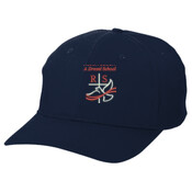 Adult Baseball Cap Six Panel Twill, RES_Red/White